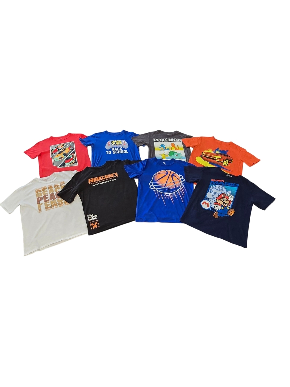 8 Kids Graphic T-Shirt Pack - Mixed Colors